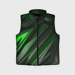 Детский жилет Green black abstract