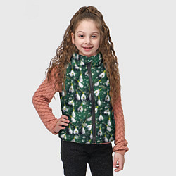 Детский жилет Сочная текстура из подснежников, цвет: 3D-светло-серый — фото 2