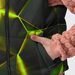 Детский жилет Разлом неоновых плит, цвет: 3D-черный — фото 2