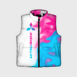 Детский жилет Mitsubishi neon gradient style: по-вертикали, цвет: 3D-черный