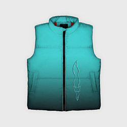 Детский жилет Силуэт лисы на градиентном фоне, цвет: 3D-красный