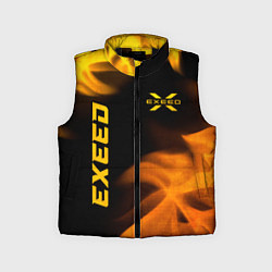 Детский жилет Exeed - gold gradient: надпись, символ, цвет: 3D-черный