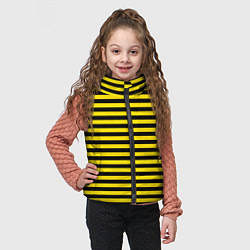 Детский жилет Черно-желтые осиные полосы, цвет: 3D-красный — фото 2