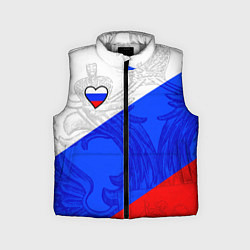 Детский жилет Сердечко - Россия, цвет: 3D-светло-серый