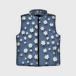 Детский жилет Ромашки объемные, цвет: 3D-светло-серый