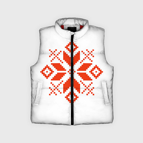 Детский жилет Удмуртский узор / 3D-Красный – фото 1
