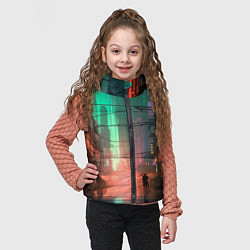 Детский жилет Кибер город будущего, цвет: 3D-светло-серый — фото 2