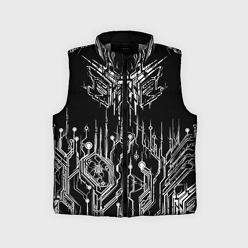 Детский жилет Киберпанк-модерн / 3D-Светло-серый – фото 1