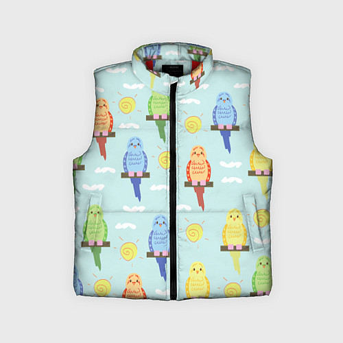 Детский жилет Попугайчики / 3D-Красный – фото 1