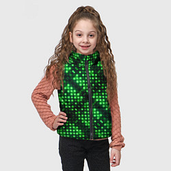 Детский жилет Яркие зеленые точки, цвет: 3D-черный — фото 2