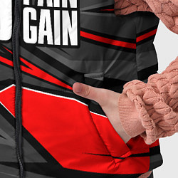 Детский жилет No pain no gain - красный, цвет: 3D-черный — фото 2