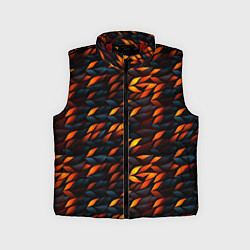 Детский жилет Black orange texture