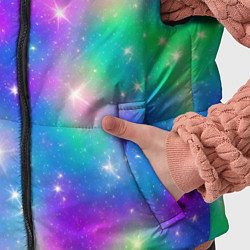 Детский жилет Яркий космос розово-синий с вкраплениями зеленого, цвет: 3D-светло-серый — фото 2