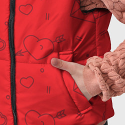 Детский жилет Любовные письма, цвет: 3D-черный — фото 2