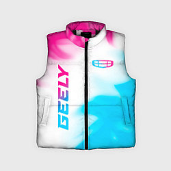 Детский жилет Geely neon gradient style: надпись, символ, цвет: 3D-черный