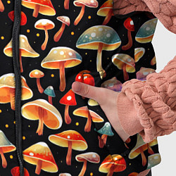 Детский жилет Разноцветный грибной паттерн, цвет: 3D-красный — фото 2
