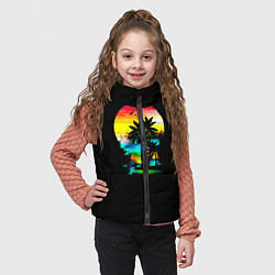 Детский жилет Луна SynthWave, цвет: 3D-черный — фото 2