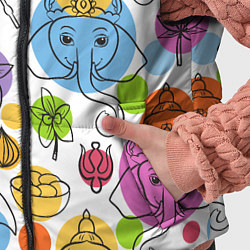 Детский жилет Индийские слоники, цвет: 3D-черный — фото 2