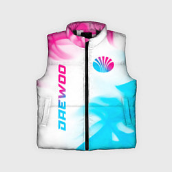 Детский жилет Daewoo neon gradient style: надпись, символ, цвет: 3D-черный