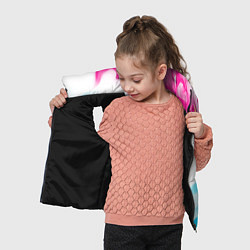 Детский жилет Daewoo neon gradient style: надпись, символ, цвет: 3D-черный — фото 2