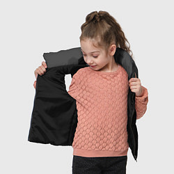 Детский жилет Portal glitch на темном фоне: по-вертикали, цвет: 3D-черный — фото 2
