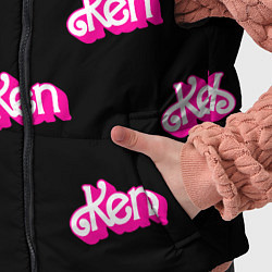 Детский жилет Логотип Кен - патерн, цвет: 3D-черный — фото 2