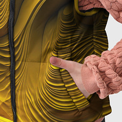 Детский жилет Объемная желтая текстура, цвет: 3D-черный — фото 2