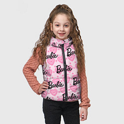 Детский жилет Логотип Барби и розовое кружево, цвет: 3D-черный — фото 2