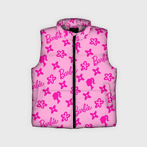 Детский жилет Барби паттерн розовый / 3D-Светло-серый – фото 1