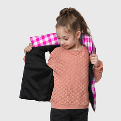 Детский жилет Розовая клетка Барби, цвет: 3D-черный — фото 2