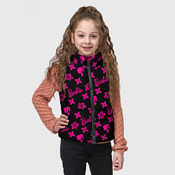 Детский жилет Барби паттерн черно-розовый, цвет: 3D-светло-серый — фото 2