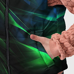 Детский жилет Dark green background, цвет: 3D-черный — фото 2
