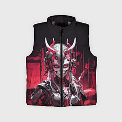 Детский жилет Безумная демонесса, цвет: 3D-светло-серый