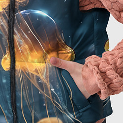 Детский жилет Люминисцентные медузы, цвет: 3D-красный — фото 2