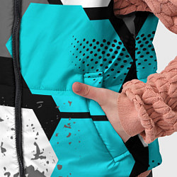 Детский жилет Шестиугольники абстрактный фон, цвет: 3D-черный — фото 2