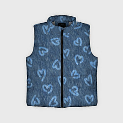 Детский жилет Hearts on denim