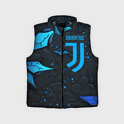 Детский жилет Juventus abstract blue logo, цвет: 3D-светло-серый