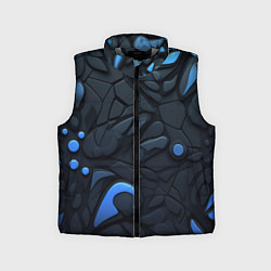 Детский жилет Blue black abstract texture