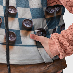 Детский жилет Шашки, цвет: 3D-светло-серый — фото 2