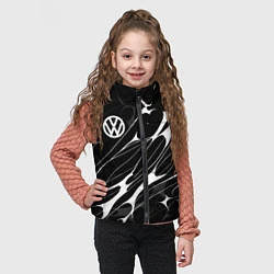 Детский жилет Volkswagen - острые линии, цвет: 3D-черный — фото 2