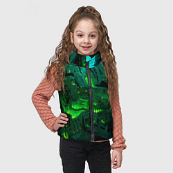 Детский жилет Зелёный город, цвет: 3D-черный — фото 2