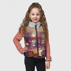 Детский жилет Салют в ночном небе, цвет: 3D-красный — фото 2