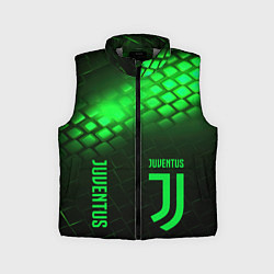 Детский жилет Juventus green logo neon, цвет: 3D-светло-серый