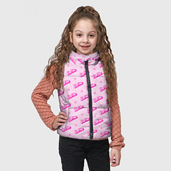 Детский жилет Паттерн - Барби и сердечки, цвет: 3D-светло-серый — фото 2