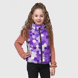 Детский жилет Кибер Hexagon Фиолетовый, цвет: 3D-черный — фото 2
