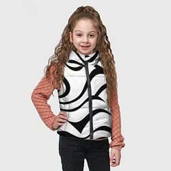 Детский жилет Анималистическая абстракция зебры, цвет: 3D-черный — фото 2