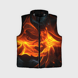 Детский жилет Пламя костра, цвет: 3D-светло-серый