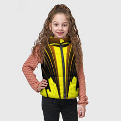 Детский жилет Черно-желтые мотивы, цвет: 3D-черный — фото 2