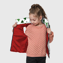 Детский жилет Узор с зелеными елочками, цвет: 3D-красный — фото 2