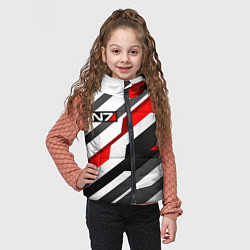 Детский жилет Mass effect - white uniform n7, цвет: 3D-черный — фото 2